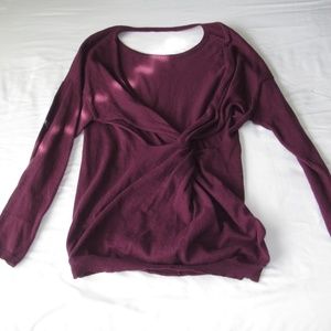 Knotted open-back sweater